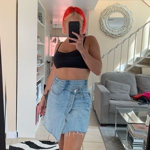 ZARA DENIM ASYMMETRICAL SKIRT 🦋 SIZE MEDIUM